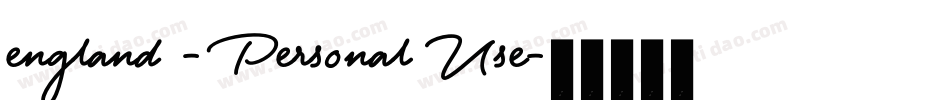 england - Personal Use字体转换